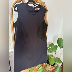 NWT Black/Navy Sleeveless Dress with Mesh Accents